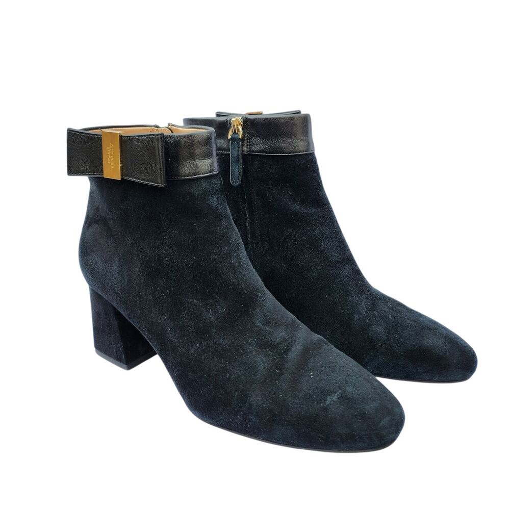 Kate Spade Suede Black Ankle Booties Womens 9M